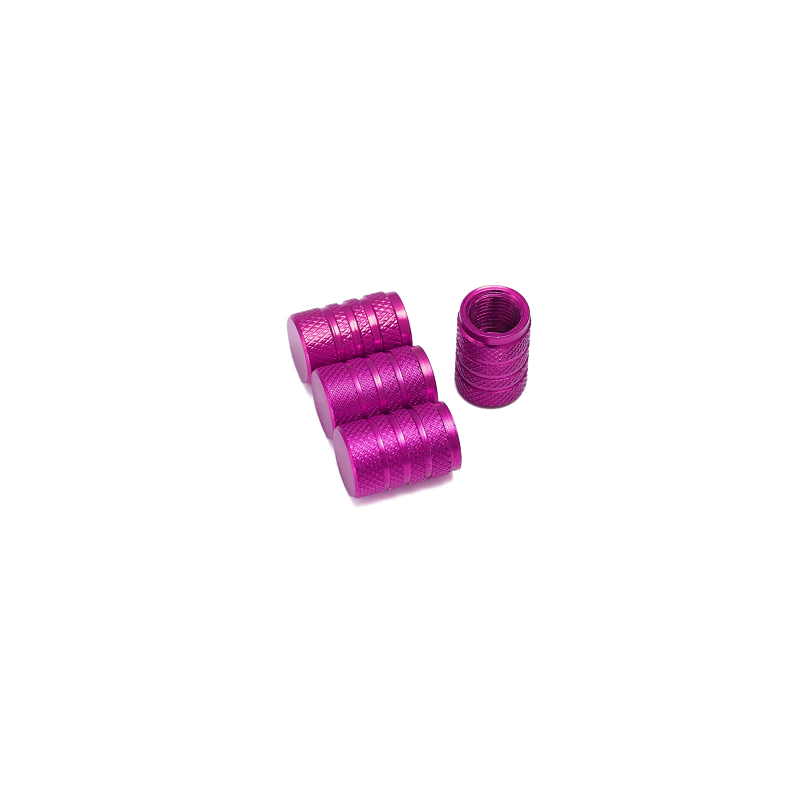 Bouchons de valves violet aluminium CNC