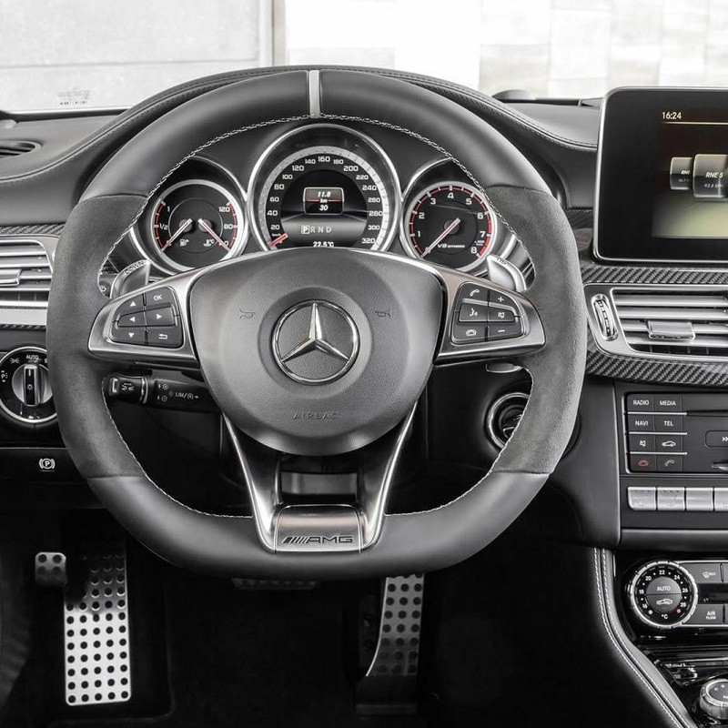 Pédalier Aluminium Mercedes CLS Shooting Brake (X218) automatique dès 2012  (3 pédales alu clipsables)